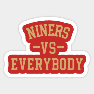 Niners Vs Everybody Sticker